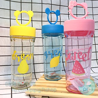 Bình nước nhựa 350ml tai chuột