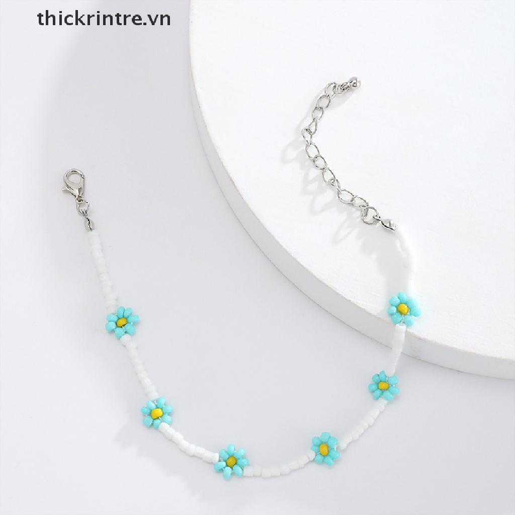 Lắc Chân Xỏ Hạt Handmade Phong Cách Boho Thời Trang Đi Biển Cho Nữ