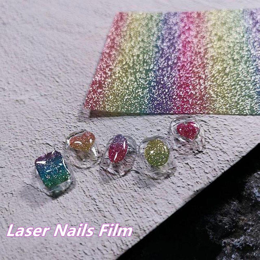 OCEANMAP Giấy Dán Móng Tay 3D Tự Dính Màu Sắc Gradient Dành Cho Nữ