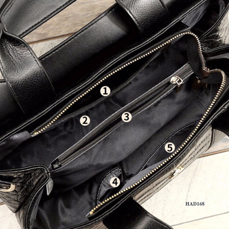 Túi xách nữ da thật dáng hộp ngang, đeo chéo cầm tay phong cách trẻ trung, nhiều ngăn phù hợp đi chơi đi làm HAD168