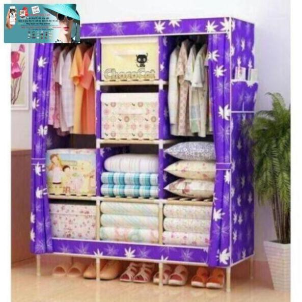 Tủ Vải Cao cấp 3 buồng (khung gỗ)