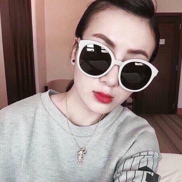 Mắt Kính Mát Thời Trang Form Tròn Trắng K50 Kiểu Dáng Dễ Thương Phong Cách