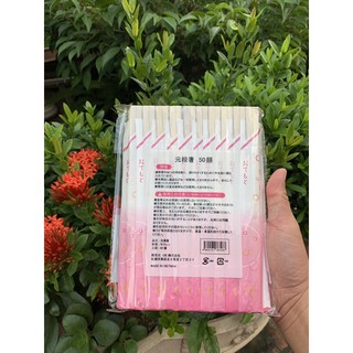 100 Đôi Đũa Gỗ Bọc Giấy Dùng Một Lần Màu Ngẫu Nhiên