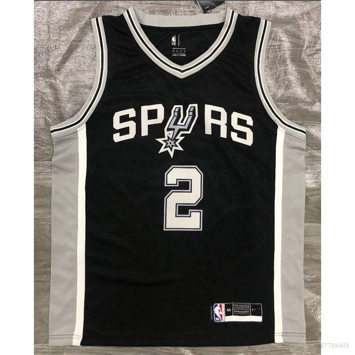Áo Thun Ba Lỗ Thể Thao NBA Jersey San Antonio Spurs Số 2 LEONARD Cổ ĐiểN