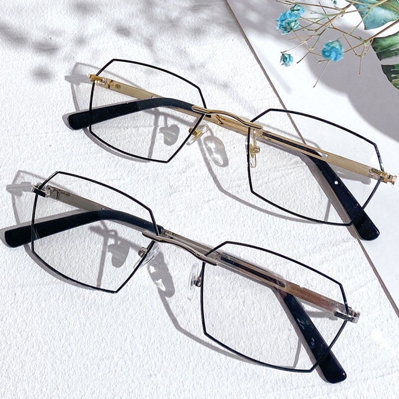 Kính Đọc Sách Không Gọng Siêu Nhẹ Chống Ánh Sáng Xanh Thời Trang 2022 Cho Nam
