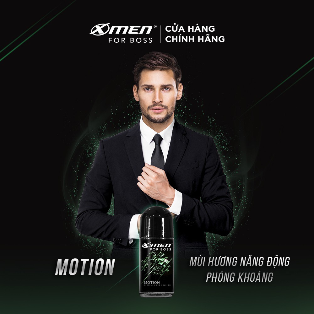 Lăn khử mùi X-Men For Boss Motion 50ml ,lăn x-men khử mùi nam Mùi hương năng động phóng khoáng