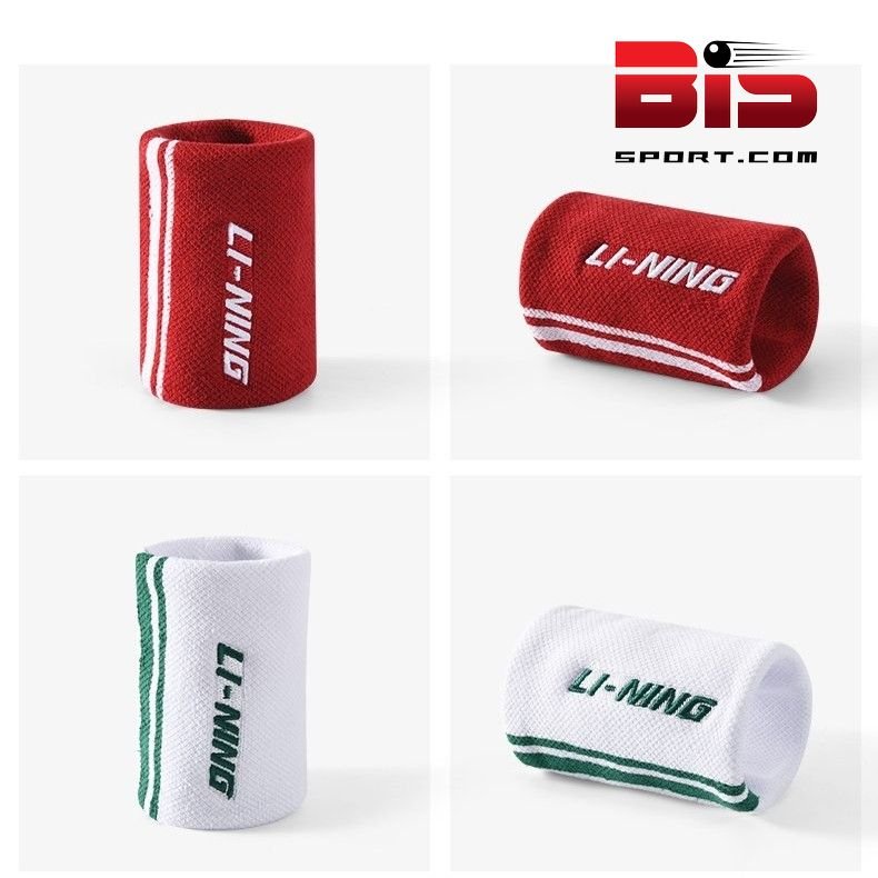 Băng Cổ Tay Chặn Mồ Hôi Lining AHWR014 - Hàng Chính Hãng - Vải Co Giãn Cực Thoải Mái, Không Gây Ngứa, Không Xù, Nhão