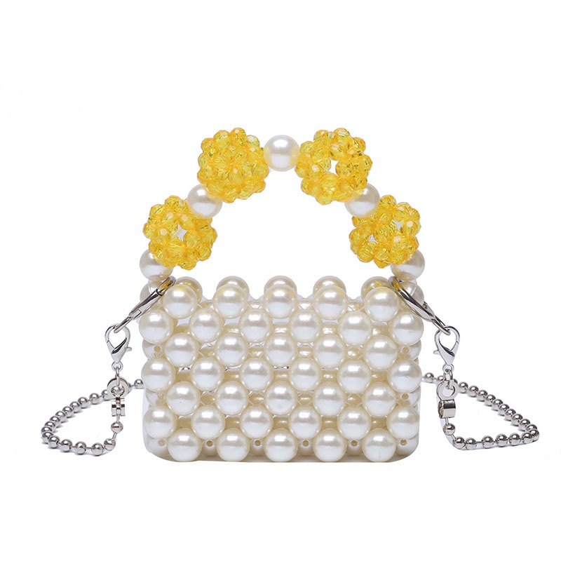 Túi Xách Đính Ngọc Trai Phối Dây Xích Thời Trang Dành Cho Nữ
