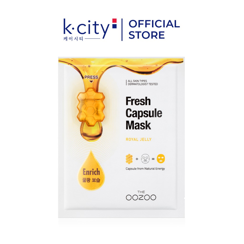 Mặt Nạ Trắng Sáng Mịn Màng THE OOZOO Fresh Capsule Mask Royal Jelly