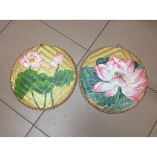 Tranh vẽ mẹt hình hoa sen ( 120k/1 cái )
