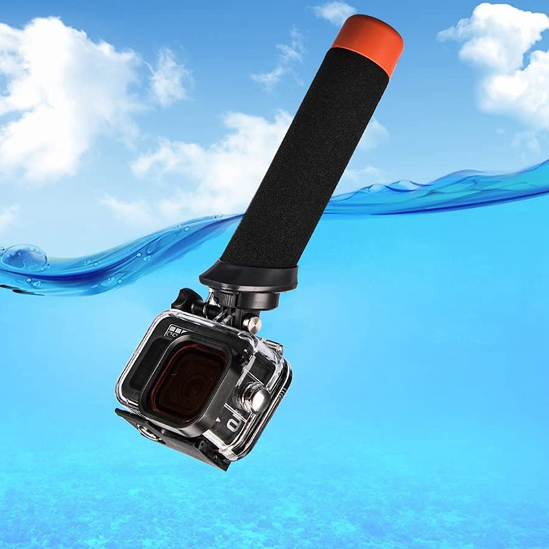 Puluz Phao Xốp Nổi Cầm Tay Màu Cam Cho GoPro Hero 10 9 8 7 6 5 4 3 +