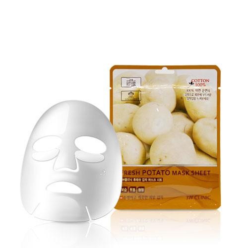 MẶT NẠ (CHÍNH HÃNG) Mặt nạ chiết xuất từ khoai tây 3W CLINIC FRESH POTATO MASK SHEET