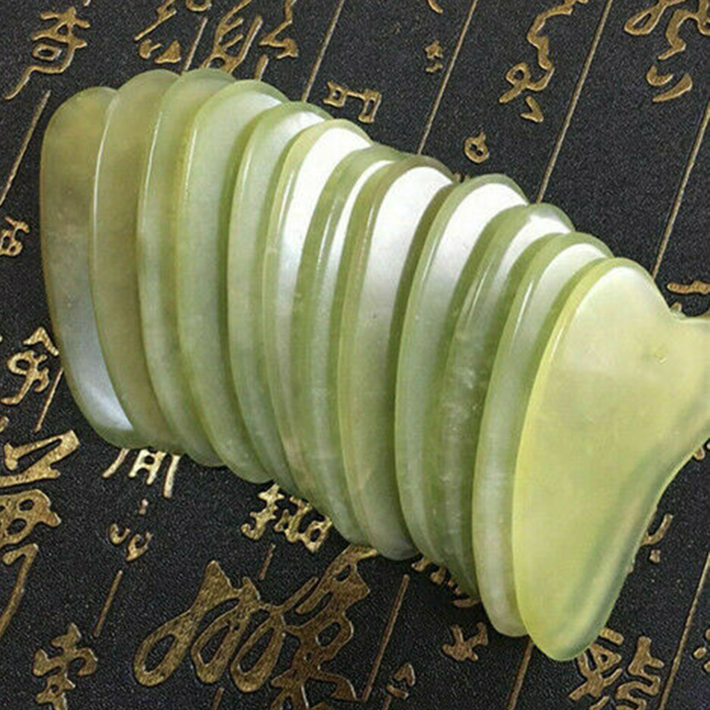 (Hàng Mới Về) Dụng Cụ Mát Xa Mặt Hình Trái Tim Màu Xanh Lá Giúp Giảm Căng Thẳng