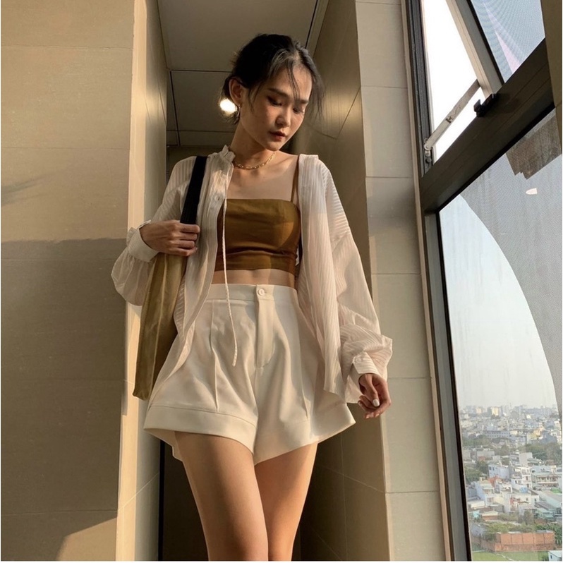 Quần short nữ ống loe, quần đùi nữ ống rộng thời trang chất tuyết mưa mềm mịn siêu đẹp