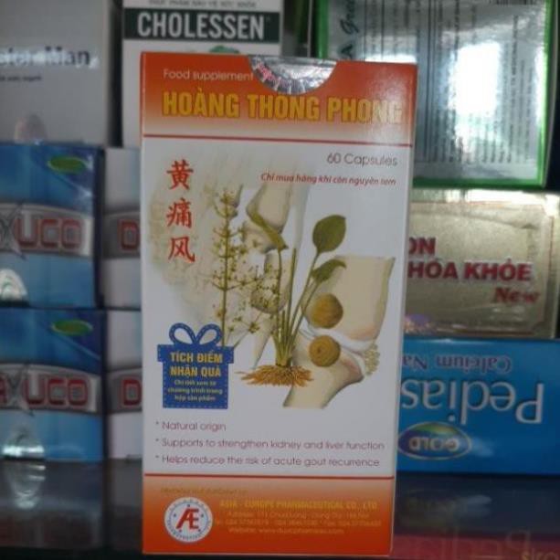 hoàng thống phong lọ 60v phòng ngừa tái phát bệnh gout