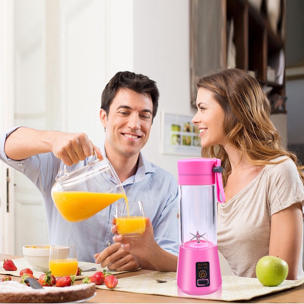 Máy Xay Sinh Tố 380ml / 4 Cánh Sạc Usb