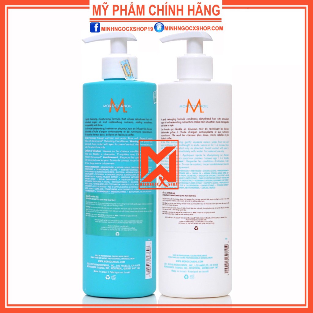 MOROCCANOIL DẦU GỘI XẢ DƯỠNG ẨM MOROCCANOIL HYDRATION 500ML CHÍNH HÃNG