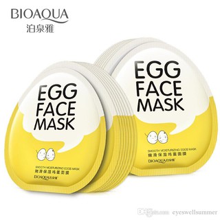 Combo 10 miếng mặt nạ Bioaqua Egg Face Mask (Trứng vàng)