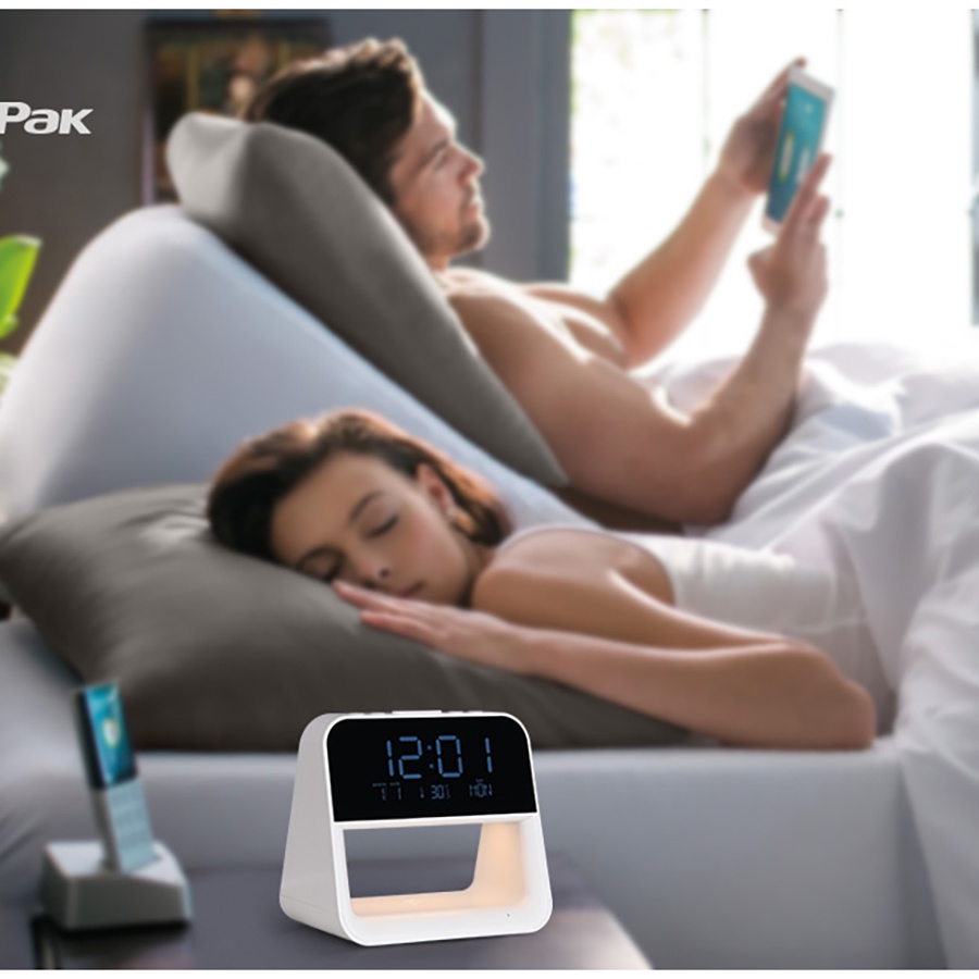 Đèn ngủ thông minh kèm sạc điện thoại không dây Aurora PAK
