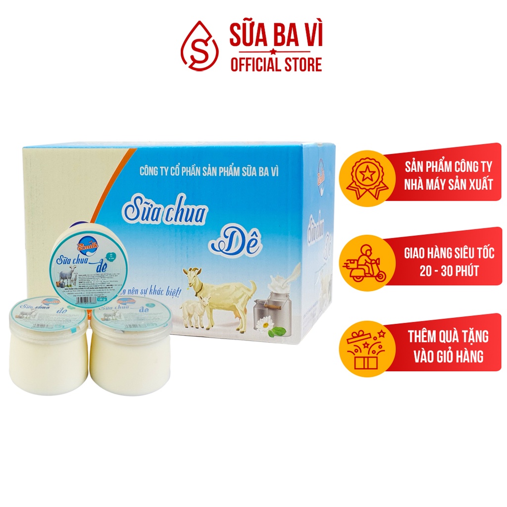 Sữa Chua Dê Ba Vì - Zmilk - Hộp 12 Hũ