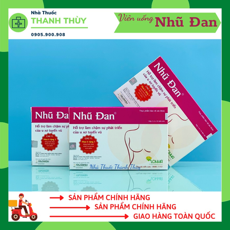 NHŨ ĐAN [Hộp 20 Viên] Hỗ Trợ Làm Chậm Sự Phát Triển Của U Xơ Tuyến Vú