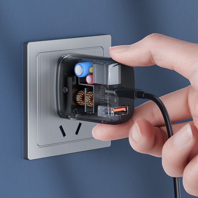 Củ Sạc Nhanh 20W Chính Hãng REMAX RP-U64 Công suất lên đến 20W - Tích Họp 2 Cổng USB PD, QC3.0