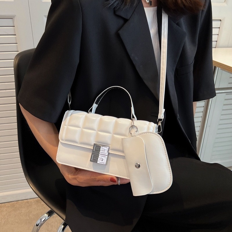 Túi Xách Đeo Vai Hình Vuông Nhỏ Màu Trơn Phong Cách Hàn Quốc NB00129