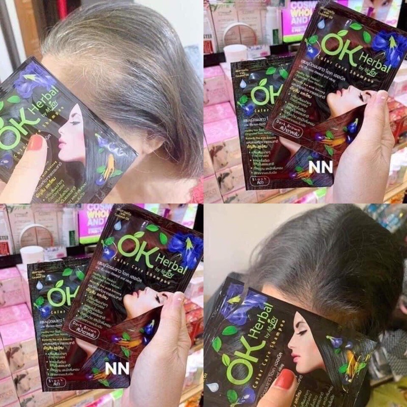 Gói gội nhuộm tóc Nhân sâm Ok Herbal Thái Lan | BigBuy360 - bigbuy360.vn