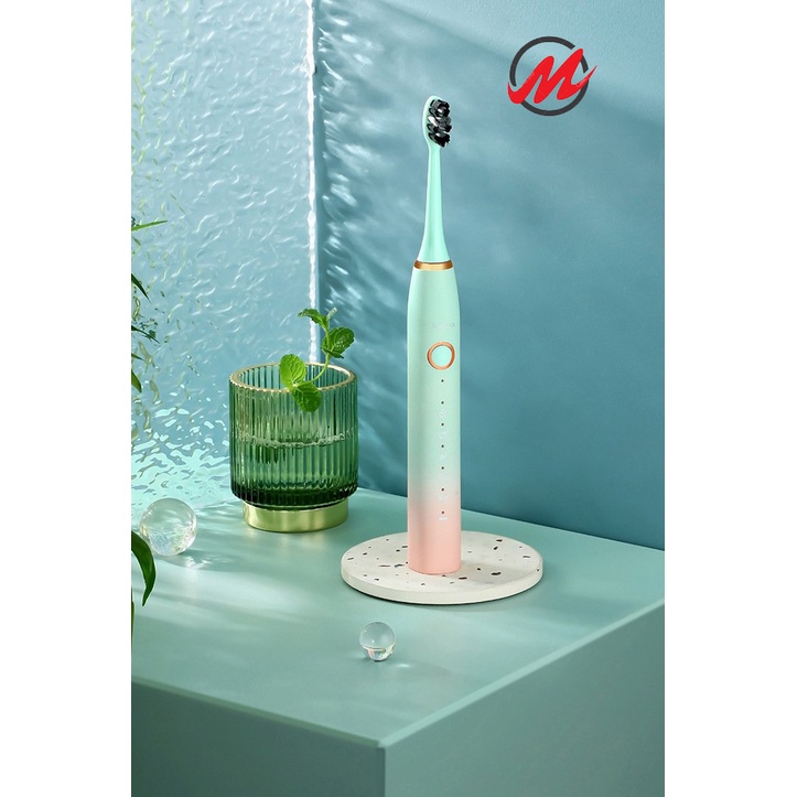 Bàn Chải Đánh Răng Điện JIALAIYA 5IN1 Có Đế Sạc Sang Chảnh,Đầu Máy Rửa Mặt Thế Hệ Mới Cao Cấp