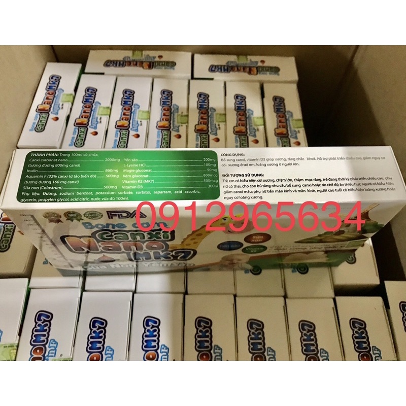 Bone care Canxi Nano Mk7 bổ sung canxi vitamin d3 giúp xương răng chắc khoẻ, hỗ trợ trẻ phát triển chiều cao,loãng xương