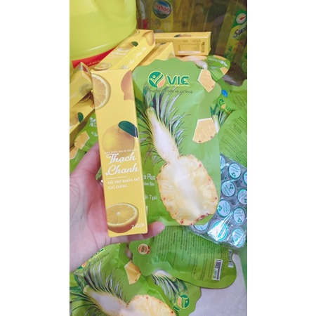 Kẹo Giảm Cân DỨA PLUS VIC 7 Màu Mùi Vị Yk Hình Shop Chụp ạ