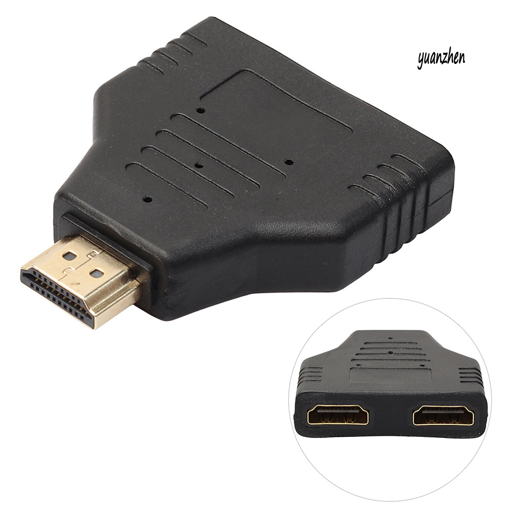 Đầu chuyển đổi HDMI 1.4 chuyển 1 đầu cắm sang 2 ổ cắm