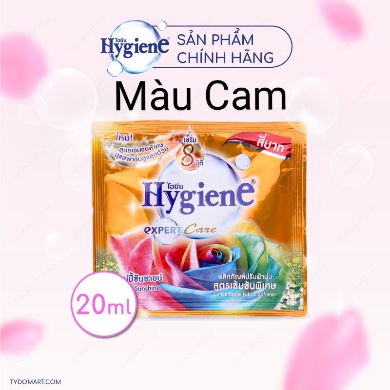 Nước xả vải hygiene 20ml của Thái Lan - 01 dây 12 gói đủ màu