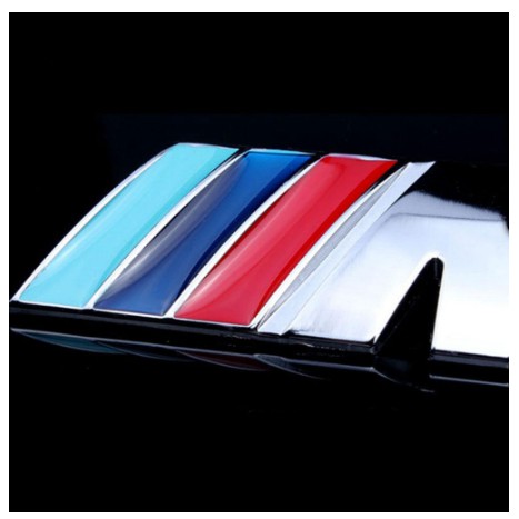 Tem chữ M 3D kim loại kẽm logo nổi dán trang trí xe hơi ô tô BMW Series 3 5 7 X1 X3 X5