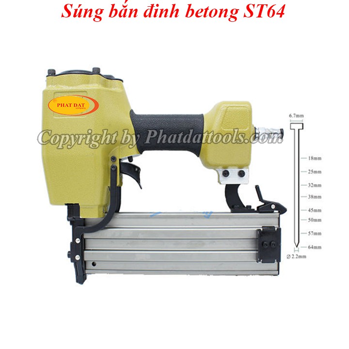 Súng cầm tay bắn đinh bê tông ST64 bằng hơi