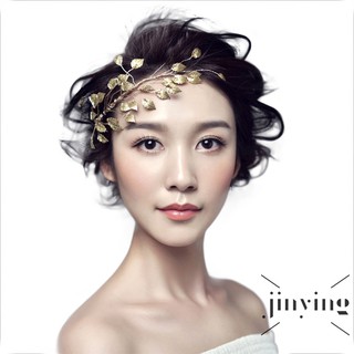 GETNOIVAS Vòng cài tóc hình lá kim loại xinh xắn
