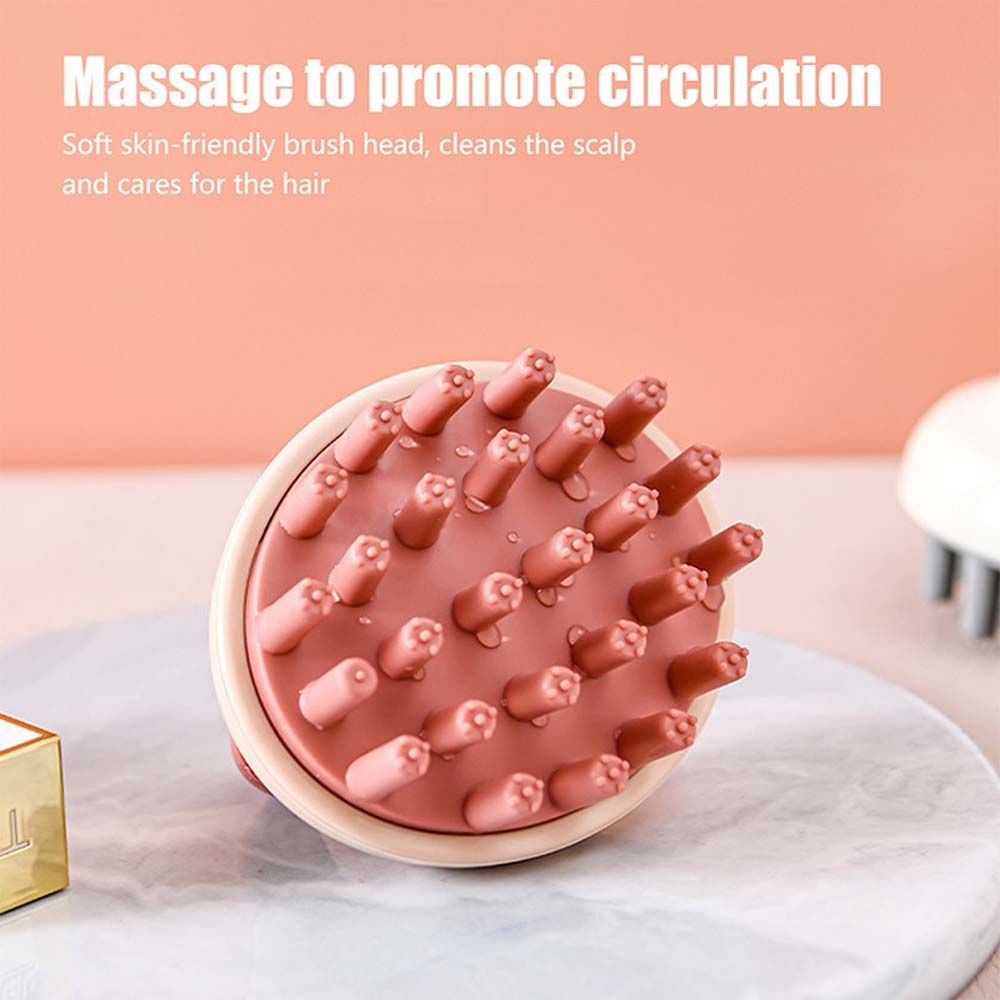 [Hàng mới về] Lược Chải Tóc Mát Xa Da Đầu Làm Bằng Silicon Mềm Chống Thấm Nước Họa Tiết Hoạt Hình Dễ Thương