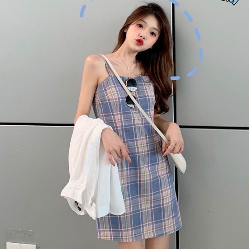 NRVP Đầm 2 dây kiểu retro thời trang hè 2020