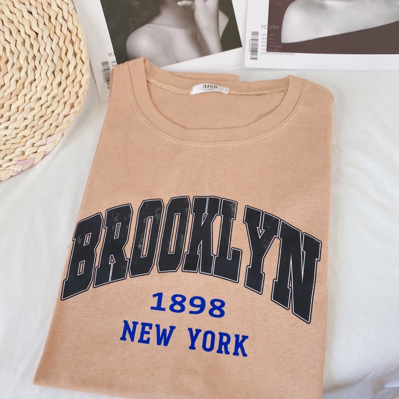 Áo phông 3158 ,áo thun nữ form rộng chất cotton in chữ new york