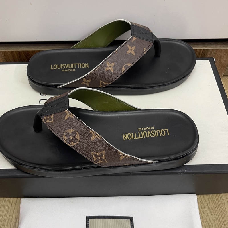 Dép tông sỏ ngón nam đế hộp tông hoa nâu mới kèm video)