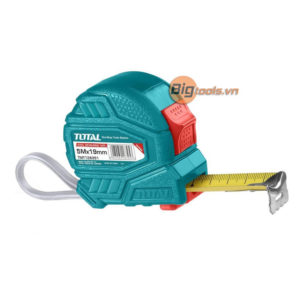 Thước cuộn thép nền vàng 5m x 19mm Total TMT126351