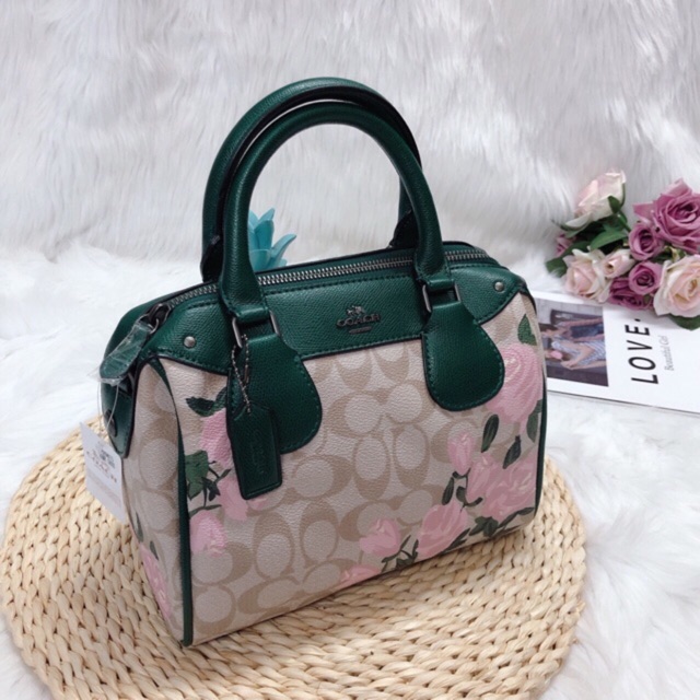 🆘Rẻ vô địch🆘 Túi trống Coach hoạ tiết phối hoa siêu đẹp