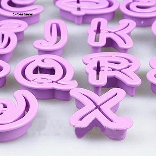 Khuôn nhấn bánh hình 26 chữ cái trang trí bánh kem tiện dụng