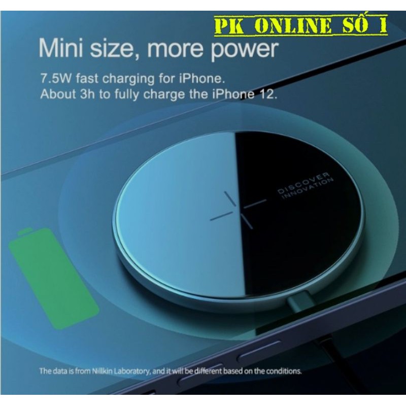 Bộ sạc từ tính không dây Nillkin 10W cho iPhone 12 Mini Pro Max Fast USB Qi Wireless Charging Pad cho Samsung Xiaomi Hua