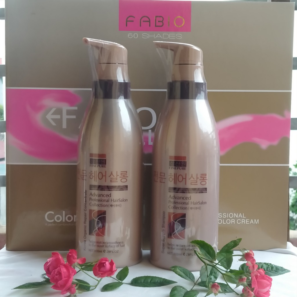 Cặp Dầu Gội Xả FinePure Korea Organic Repair Siêu Mượt 800ml