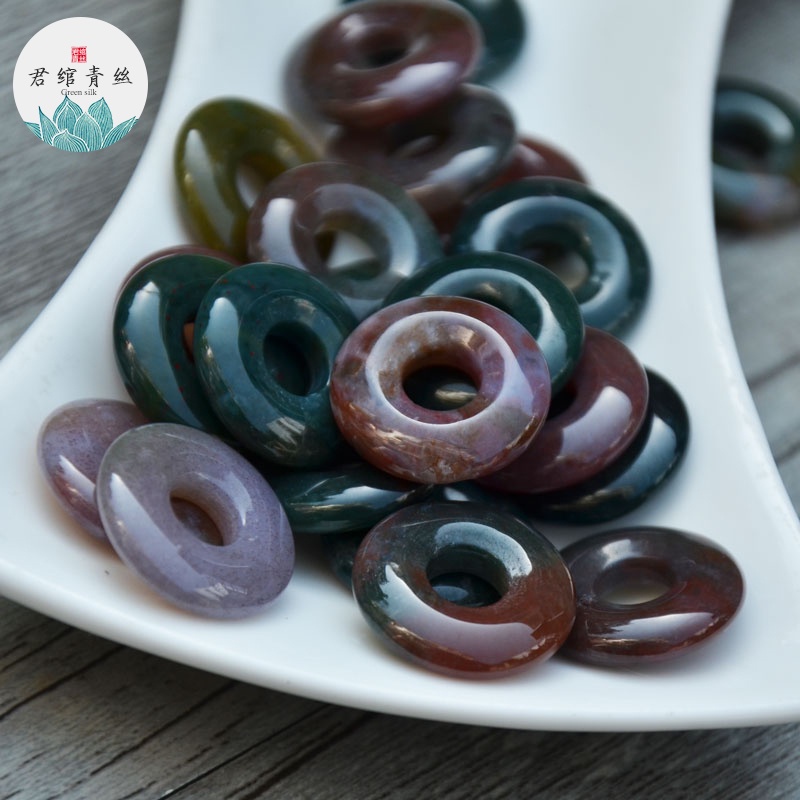 Vòng Cổ / Vòng Tay Mã Não Cỏ Nước Tự Nhiên 18MM diy