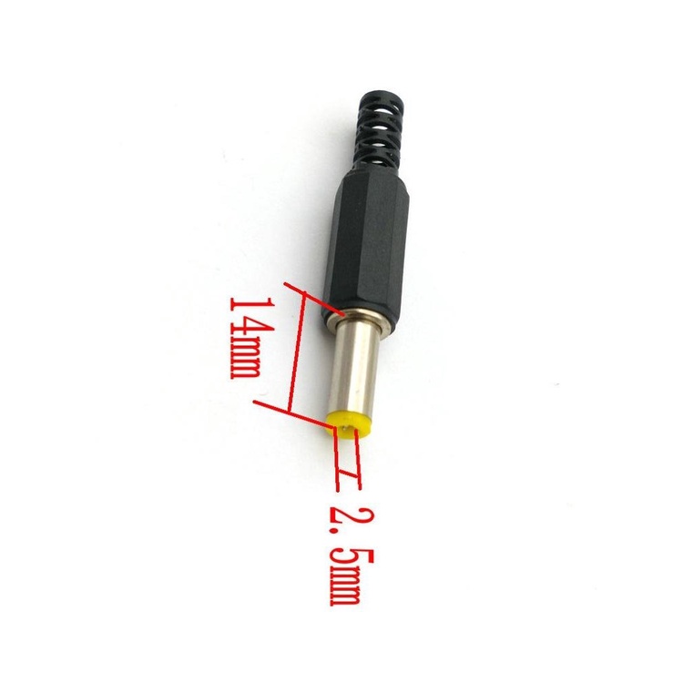 Jack DC 5.5x2.1 5.5x2.5 Đực 9mm/14mm đuôi chụp bằng nhựa