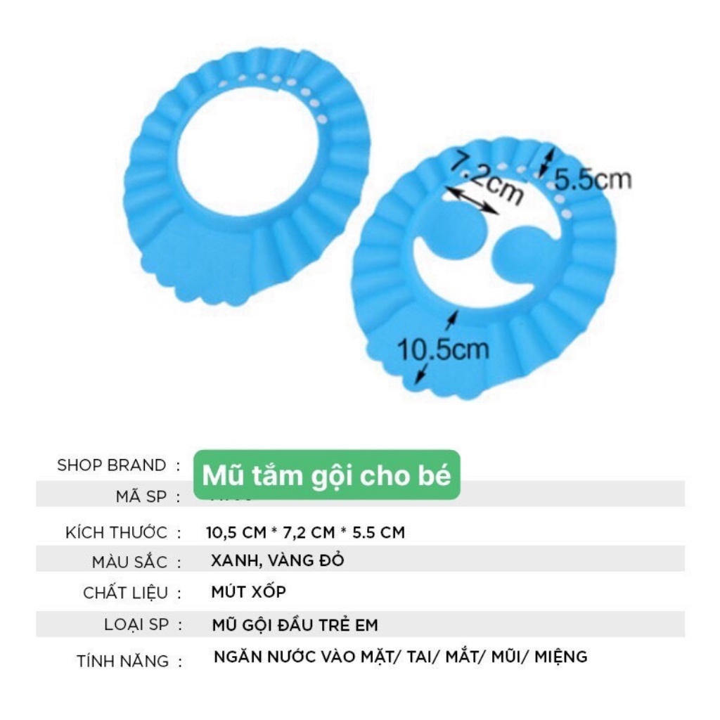 Mũ gội đầu cho bé, [ AN TOÀN CHO BÉ THÂN THIỆT MÔI TRƯỜNG ]