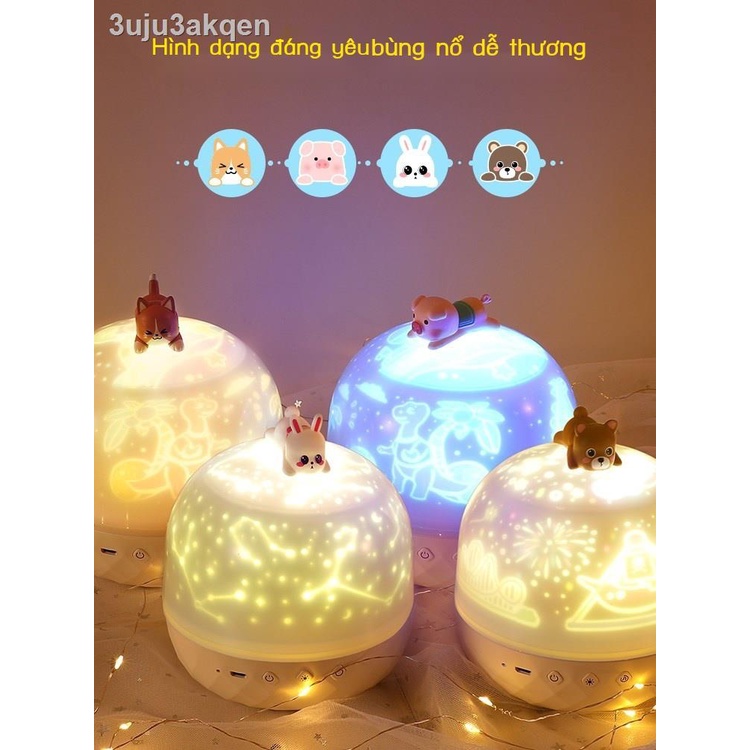 ✇☼Bầu trời đầy sao Máy chiếu ánh sáng ban đêm Ngôi lãng mạn Phòng ngủ của trẻ em Giấc mơ Xoay Gypsophila Quà tặng