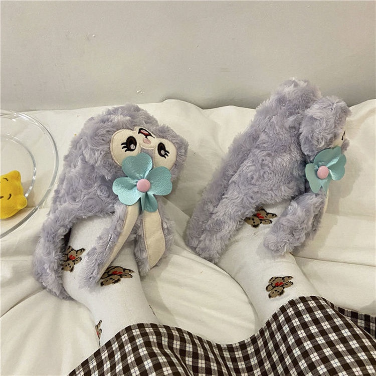 Dép bông đi trong nhà giữ ấm mùa đông thiết kế dễ thương cho bé gái